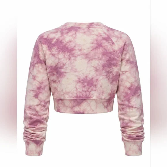 Balance Athletica Large Mauve Ivory Tie Dye Cropped Pullover Sweatshirt | Women - Picture 5 of 7